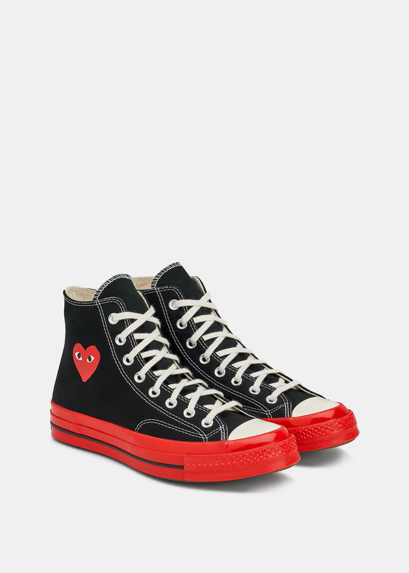 COMME DES GARCONS PLAY Black & Red Converse Chuck 70 Sneakers - NOBLEMARS