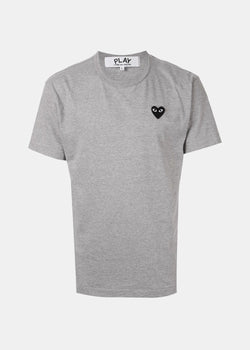 COMME DES GARCONS PLAY Grey Black Heart T-Shirt