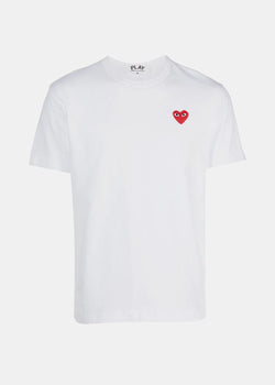 COMME DES GARCONS PLAY White Red Heart T-Shirt