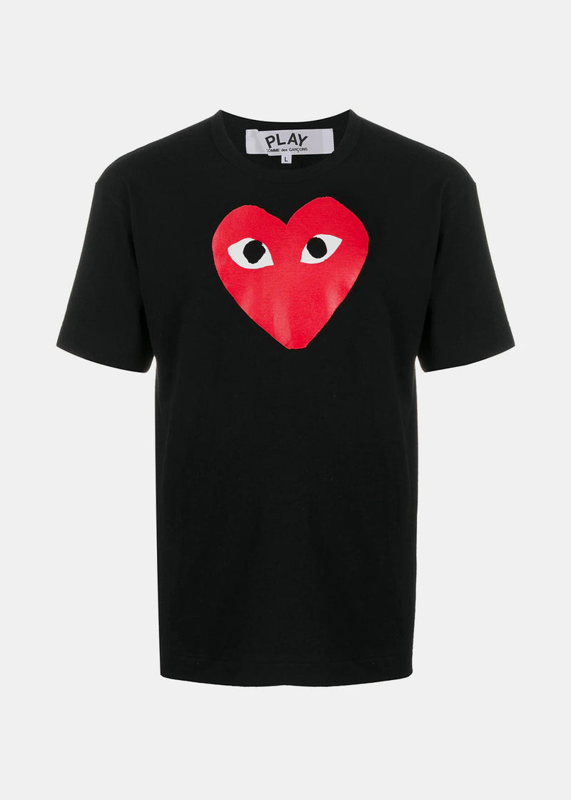 Comme Des Garcons Play Black & Red Heart T-Shirt - NOBLEMARS