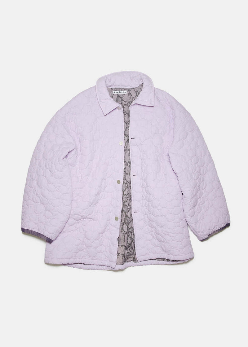 Acne Studios Lavender Purple Floral Quilted Jacket - NOBLEMARS