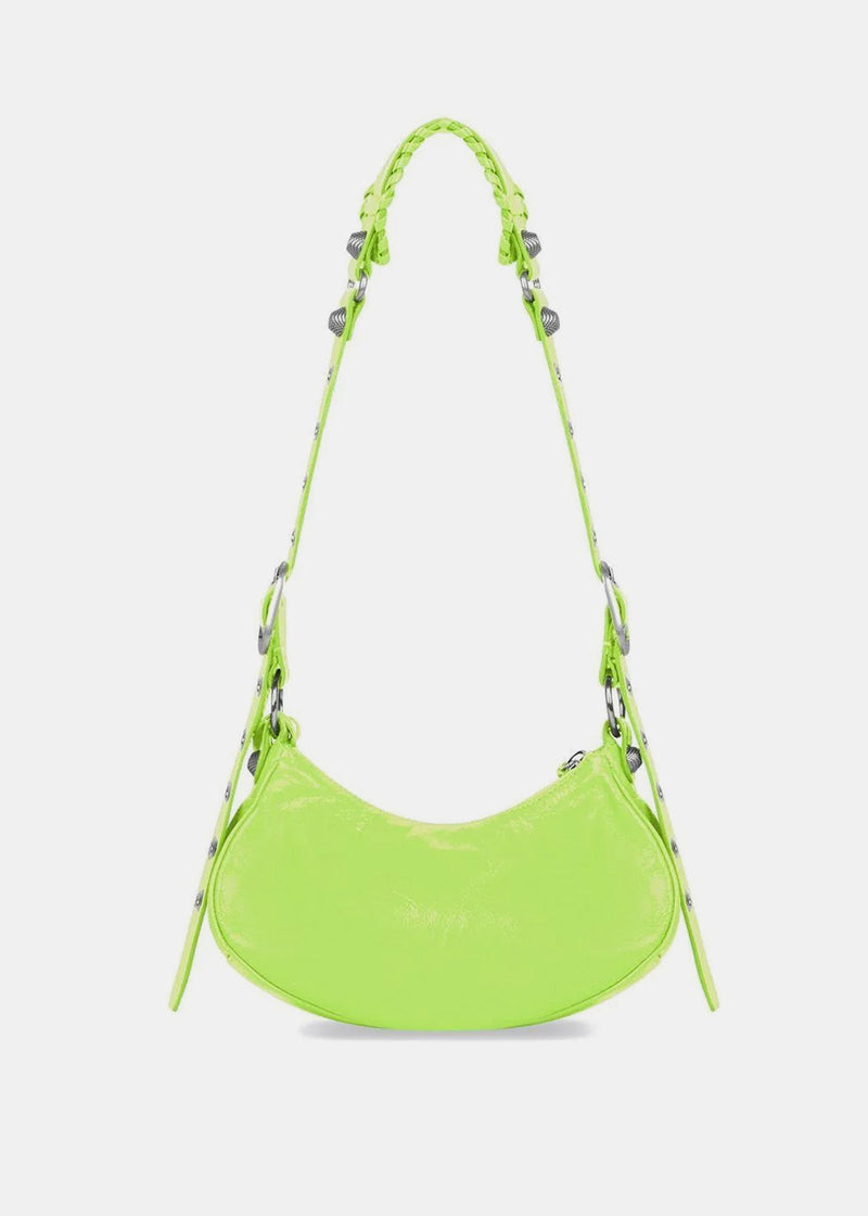 Green Le Cagole XS leather shoulder bag
