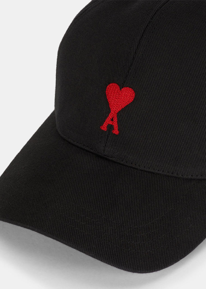 AMI Alexandre Mattiussi Black Ami De Coeur Cap - NOBLEMARS