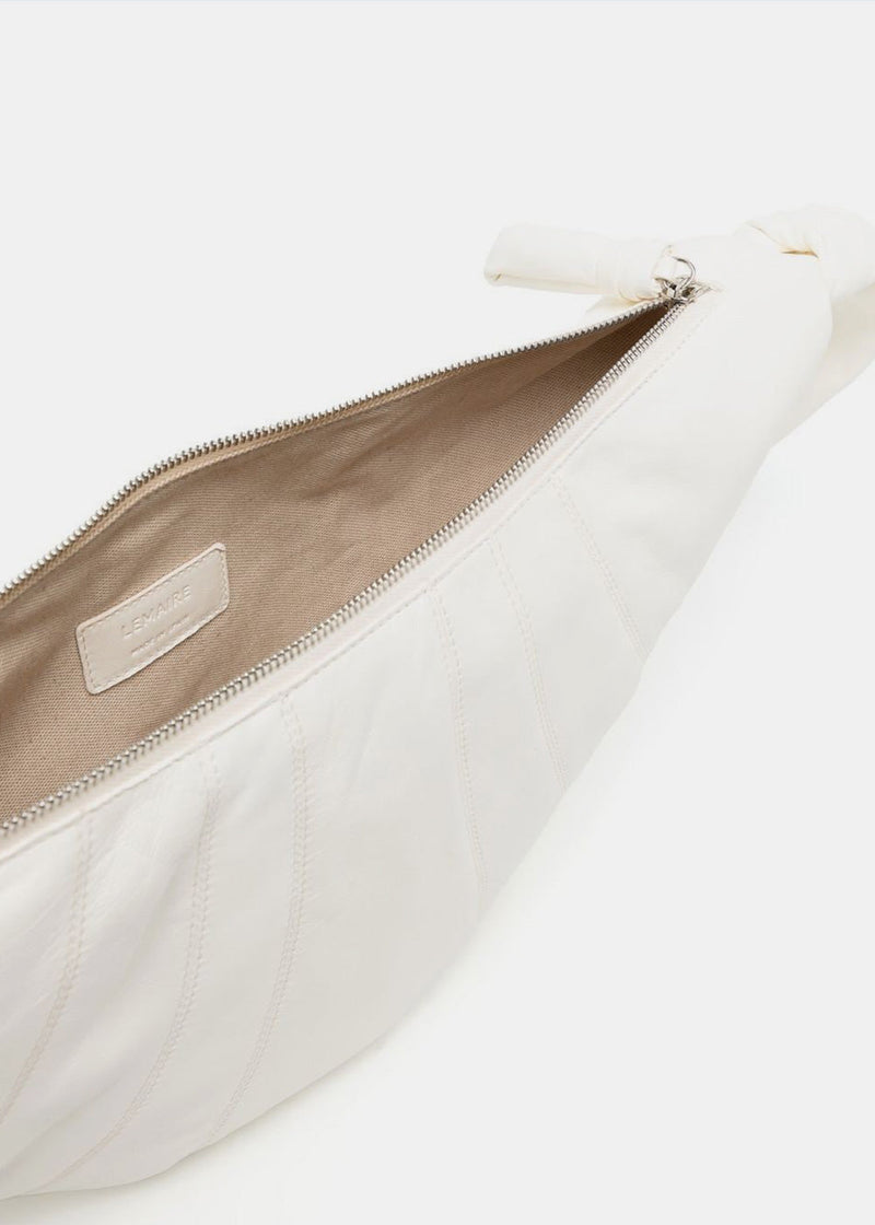 Nappa leather croissant bag - White
