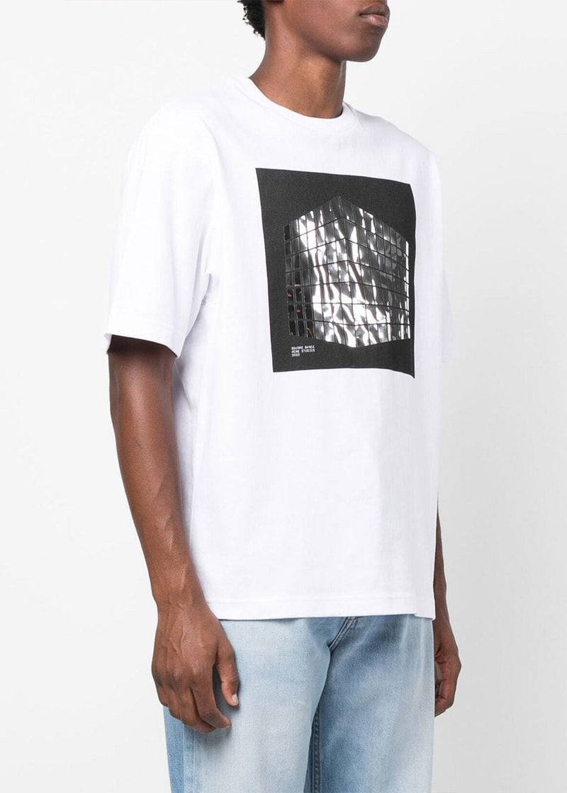 Acne Studios White Square Disco Print T-Shirt - NOBLEMARS