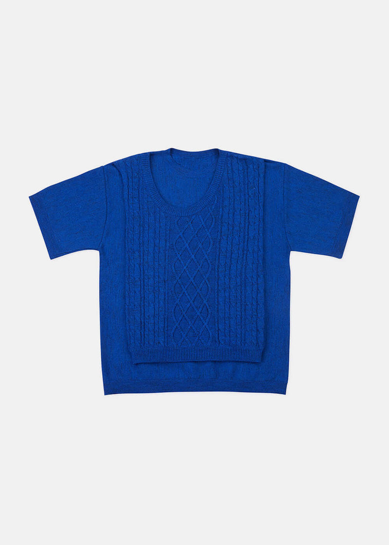 ADER error Blue Twin Heart Logo Sweater - NOBLEMARS