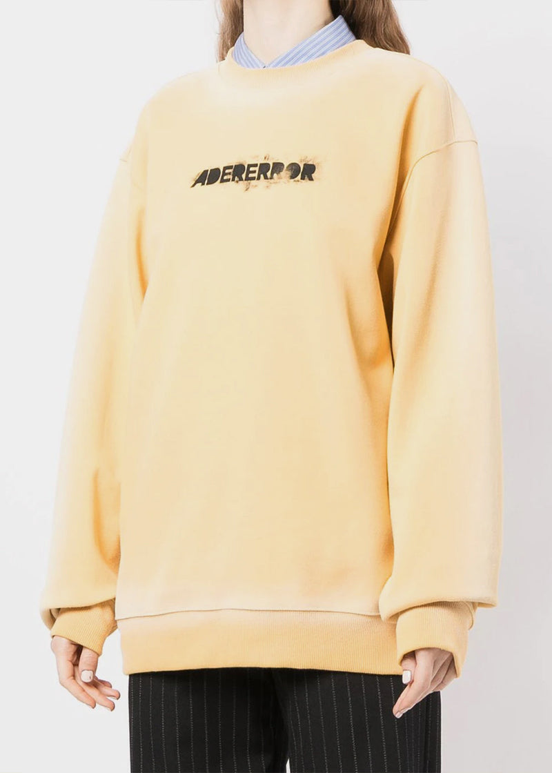 ADER error Yellow Spray Sweatshirt