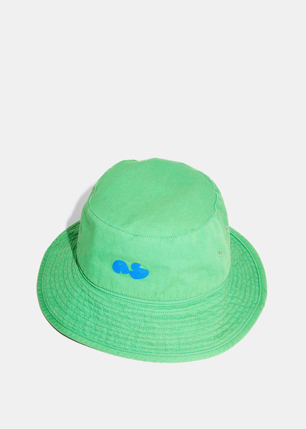 Acne Studios Green Bubble Logo Bucket Hat - NOBLEMARS