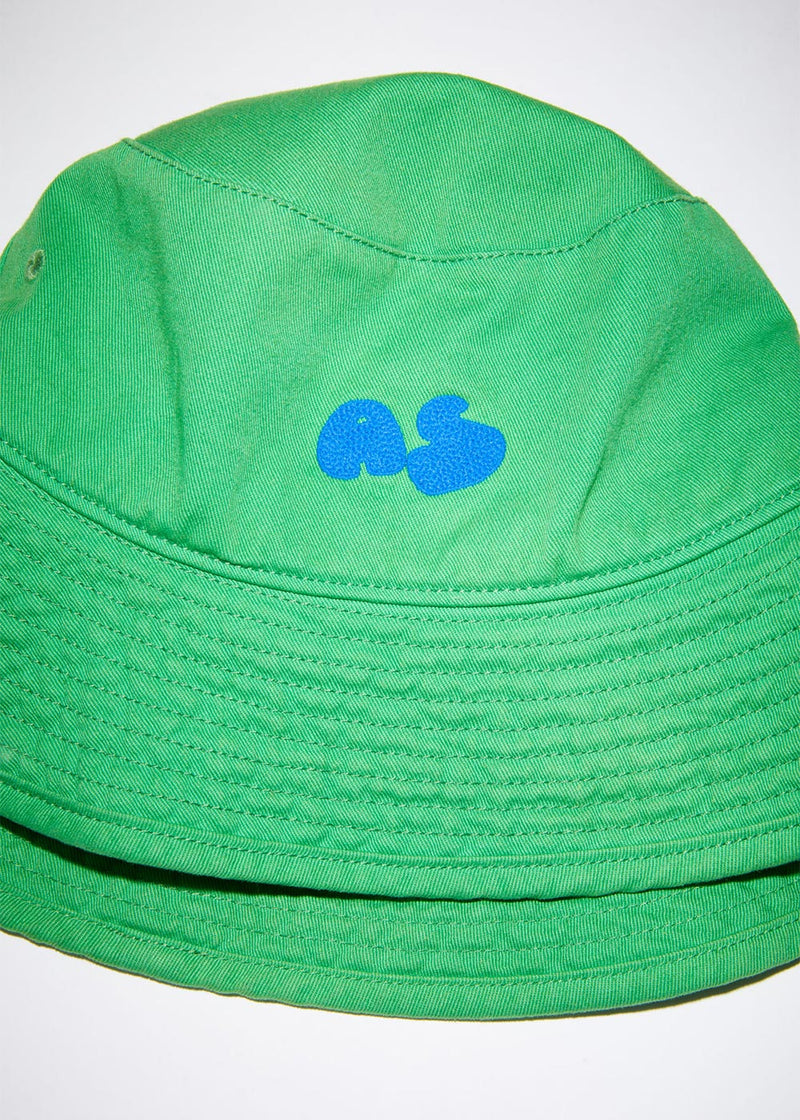 Acne Studios Green Bubble Logo Bucket Hat - NOBLEMARS