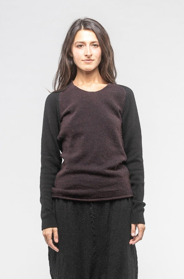 LAYER-0 Sweater In Black + Red - NOBLEMARS