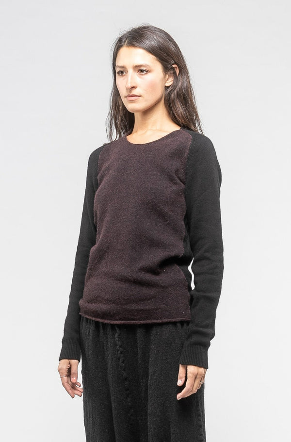 LAYER-0 Sweater In Black + Red - NOBLEMARS