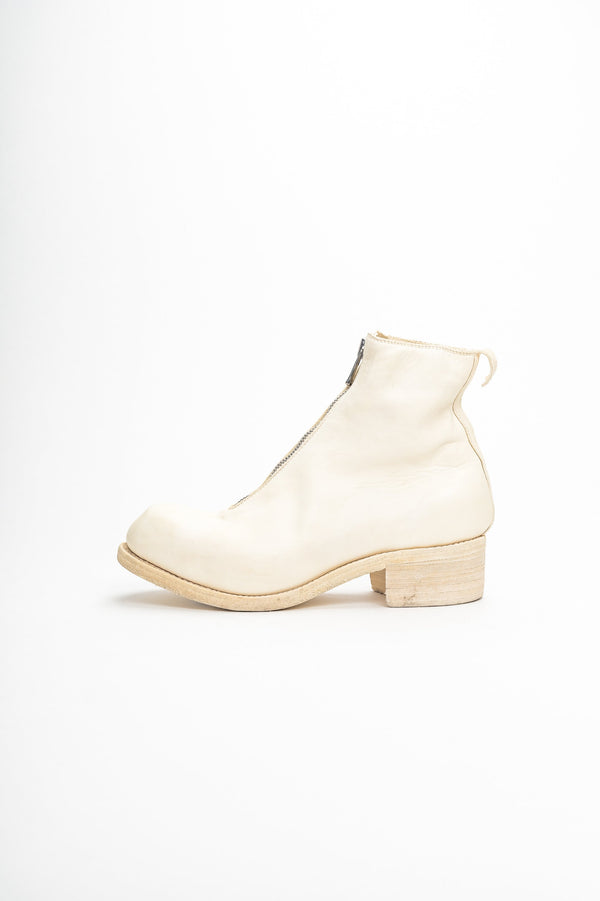 GUIDI PL1 Soft Horse Full Grain Boots in White - NOBLEMARS