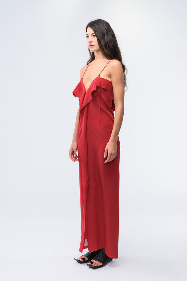 M.A+ Long Red Dress - NOBLEMARS