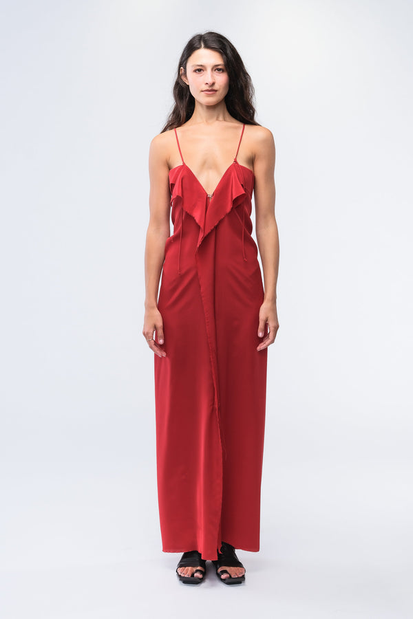M.A+ Long Red Dress - NOBLEMARS