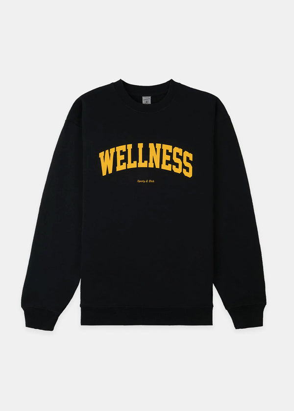 Sporty & Rich Black Wellness Ivy Sweatshirt