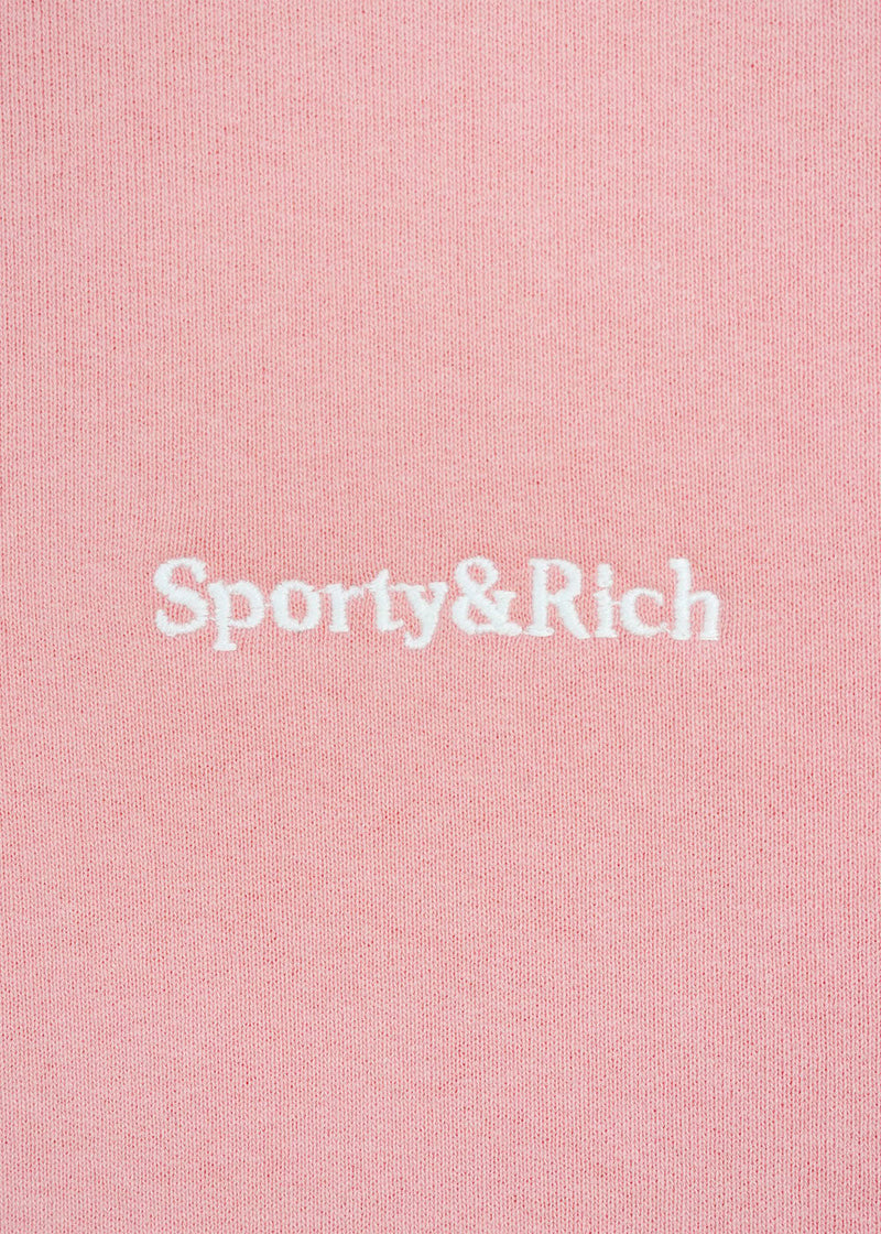 Sporty & Rich Rose Serif Logo Embroidered Sweatshirt - NOBLEMARS