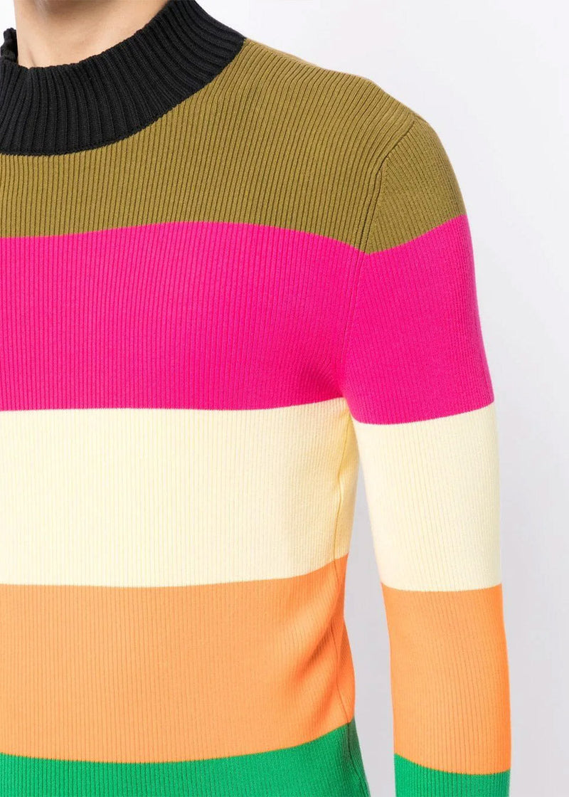 Sunnei Multicolor Striped Knit T-Shirt