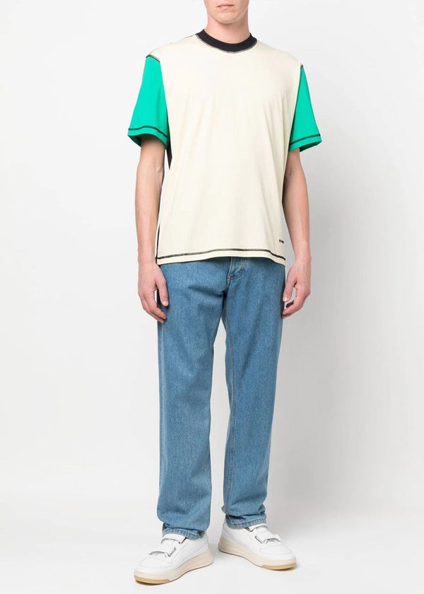 Sunnei Beige Overlock T-Shirt - NOBLEMARS