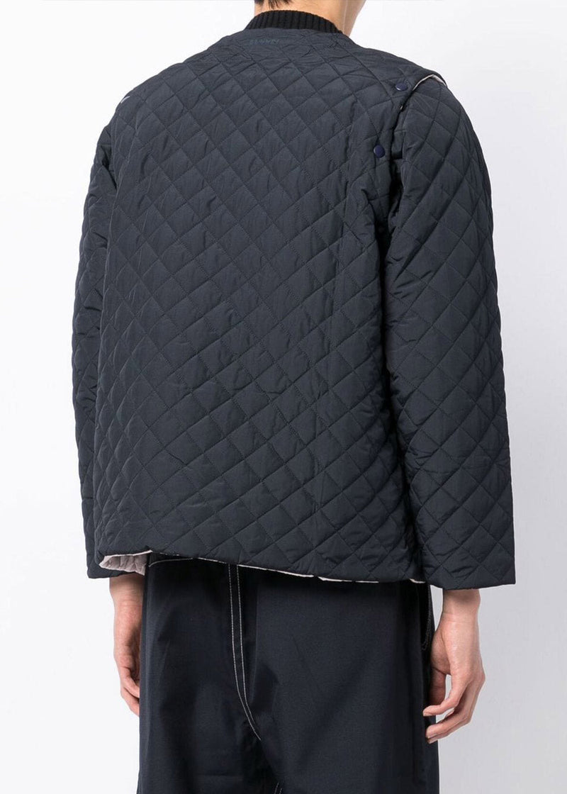 Sunnei Navy Reversible Quilted Jacket