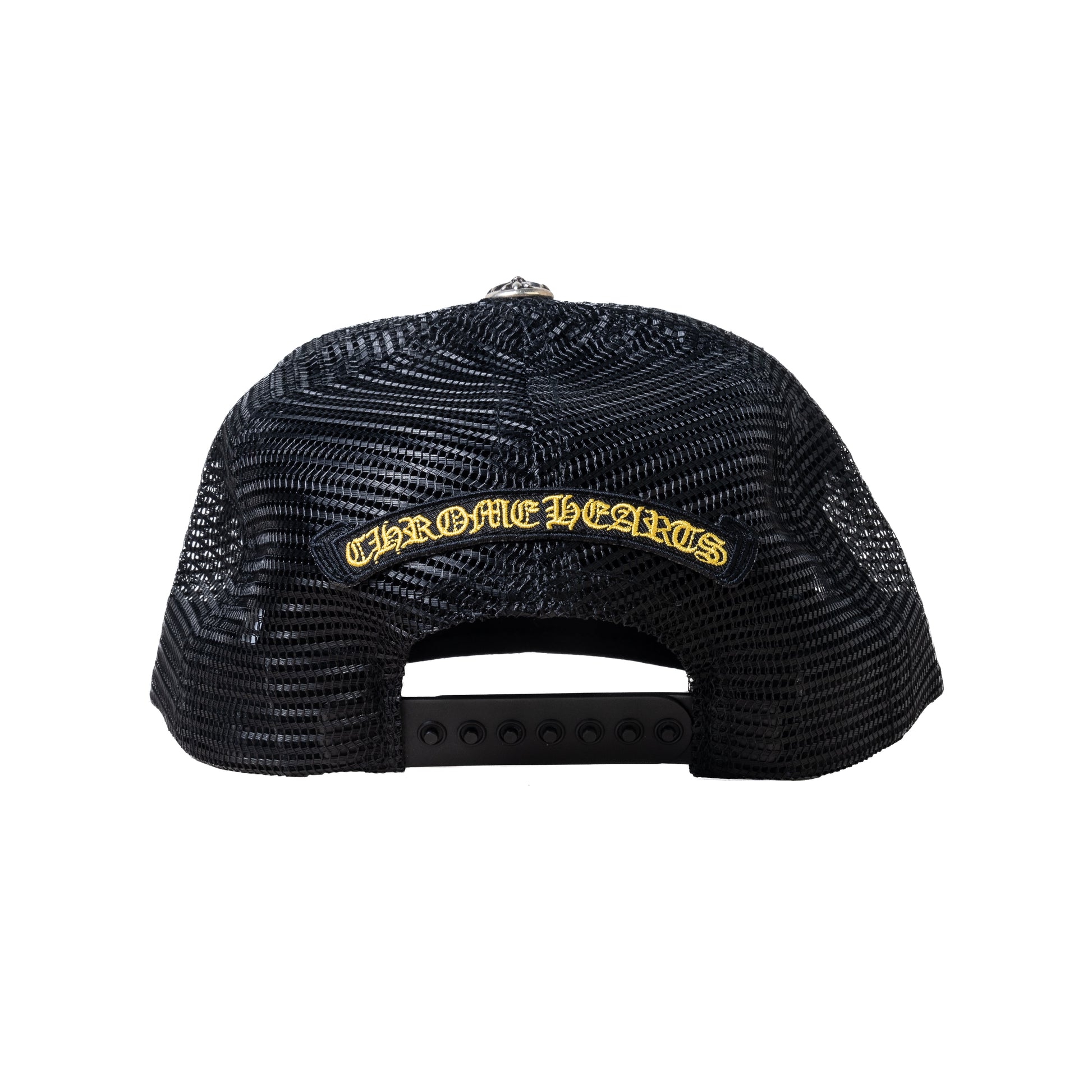 Chrome Hearts Hollywood Corduroy Trucker Cap Black Gold - NOBLEMARS