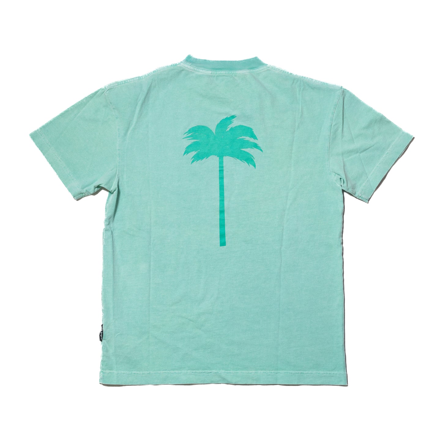 Palm Angels Palm Tree Logo Cotton T-shirt Fluo Green - NOBLEMARS