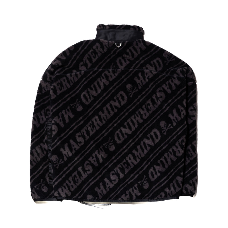 Mastermind World Logo Pattern High Neck Jacket Black - NOBLEMARS