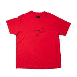 Givenchy Trompe LOeil Logo T-Shirt Red - NOBLEMARS