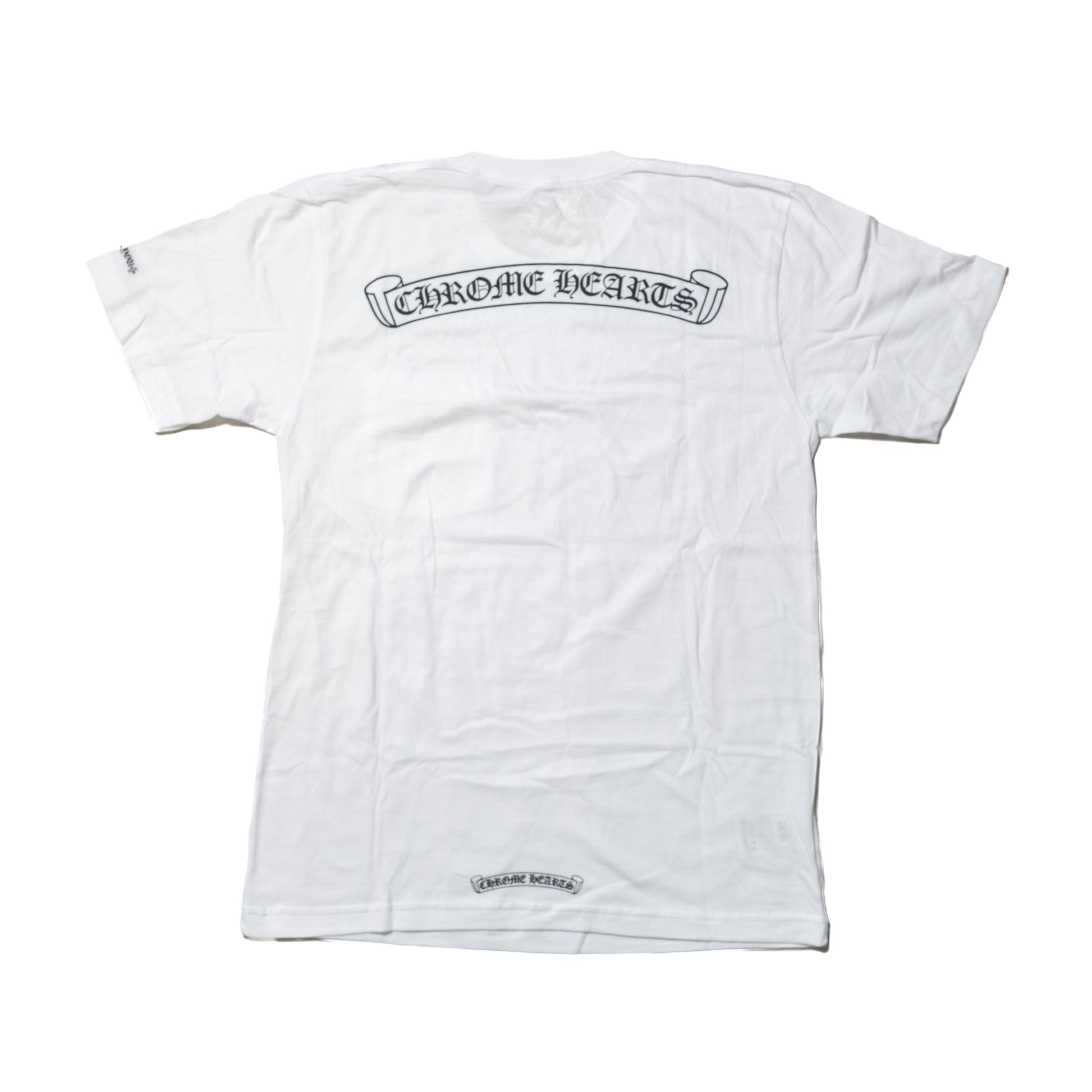 Chrome Hearts Scroll Logo T-Shirt White - NOBLEMARS