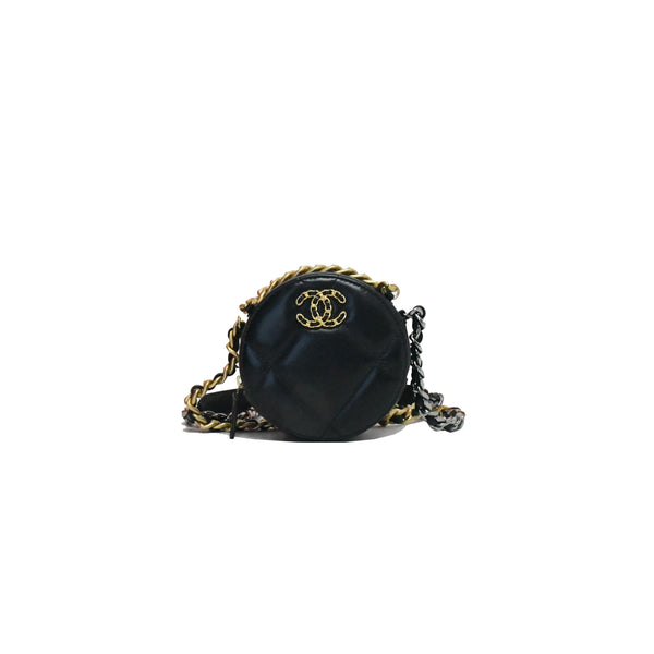 Chanel 19 Classic Clutch with Chain Gold Hardware Black - NOBLEMARS