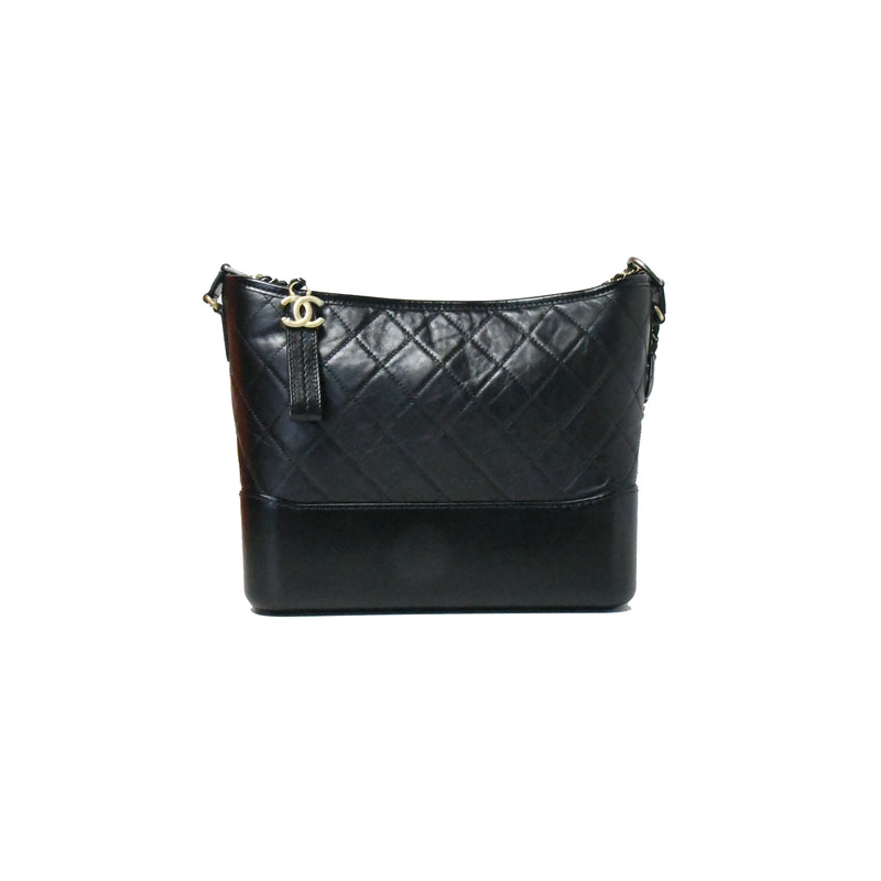 Chanel Tasche Sac Gabrielle Bag black with gold silver strap
