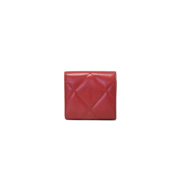Chanel 19 Small Wallet Red - NOBLEMARS