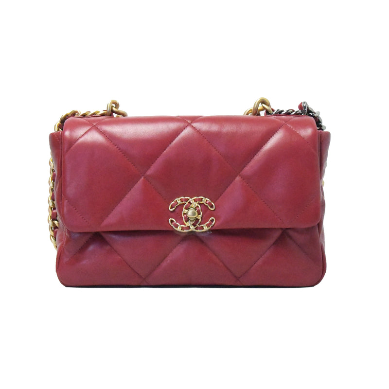 Chanel 19 Medium Bag Red - NOBLEMARS