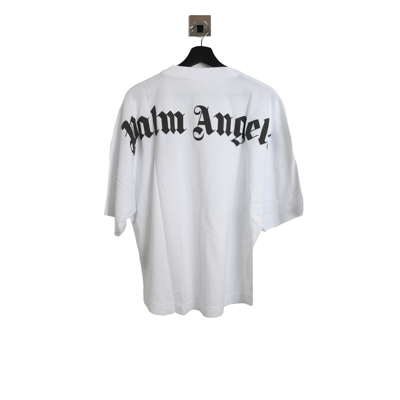 Palm Angels Classic Logo Over Tee White - NOBLEMARS
