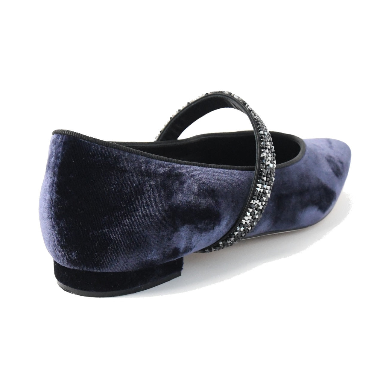 Manolo Blahnik Puxona Flat Navy - NOBLEMARS