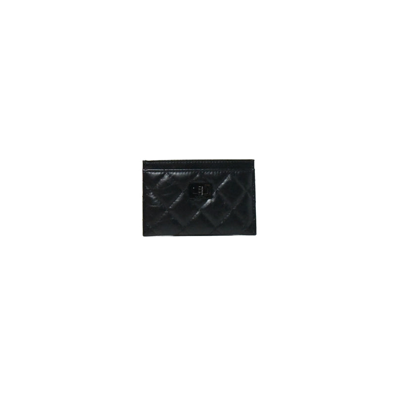 Chanel 2.55 Card Case Black - NOBLEMARS