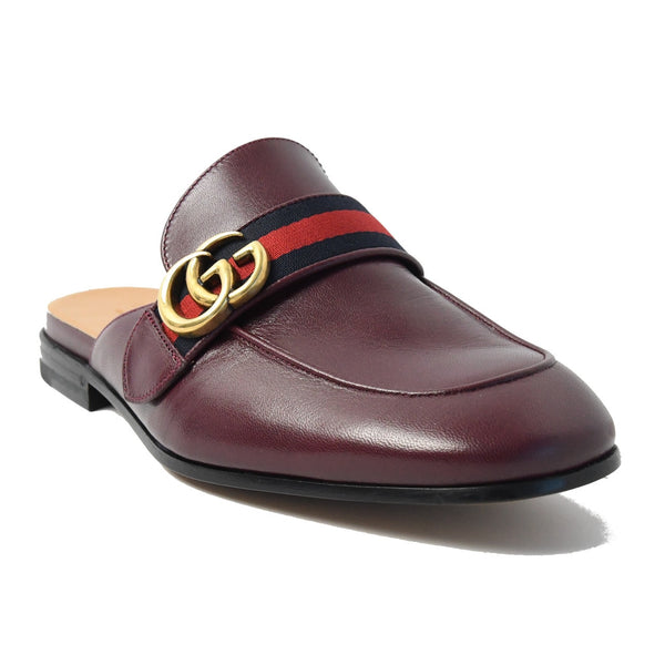 Gucci Princetown Leather Slippers With Double G - NOBLEMARS