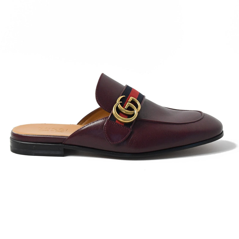 Gucci Princetown Leather Slippers With Double G - NOBLEMARS
