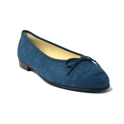 Chanel Suede Flats Bull Blue - NOBLEMARS