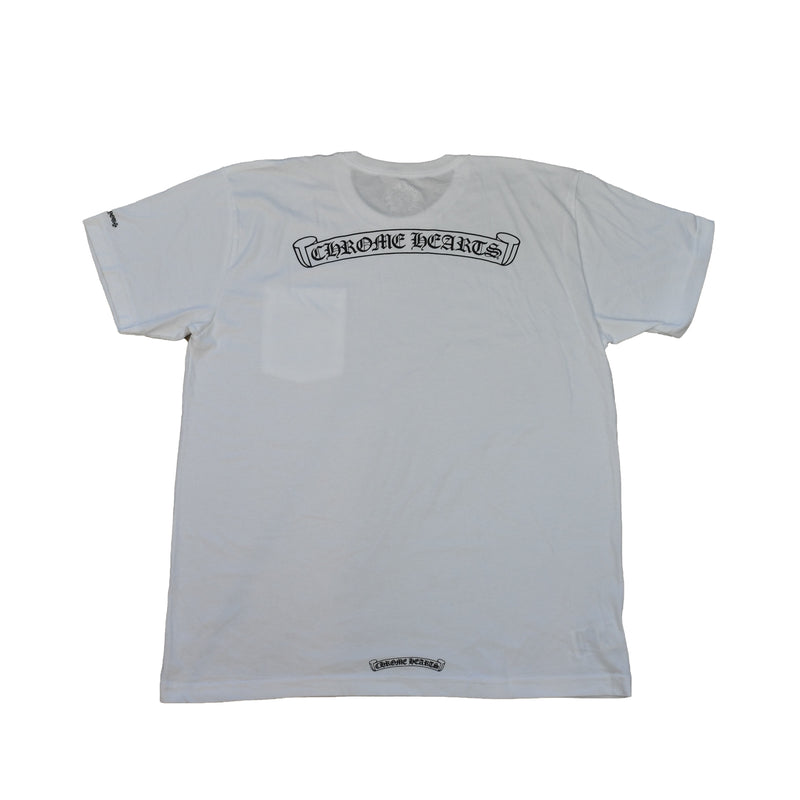 Chrome Hearts Scroll Logo T-Shirt White - NOBLEMARS