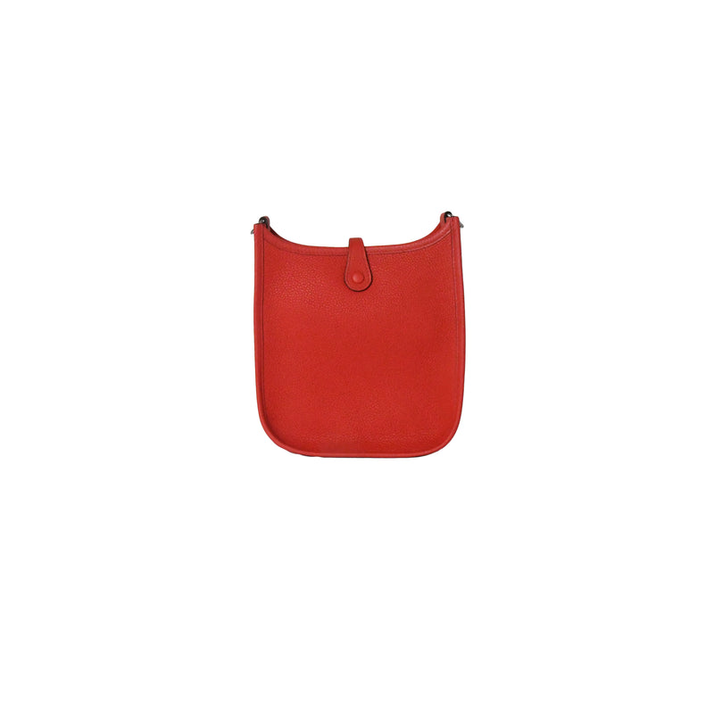 Hermes Mini Evelyne Palladium Hardware Rouge Coeur (Special Strap) - NOBLEMARS