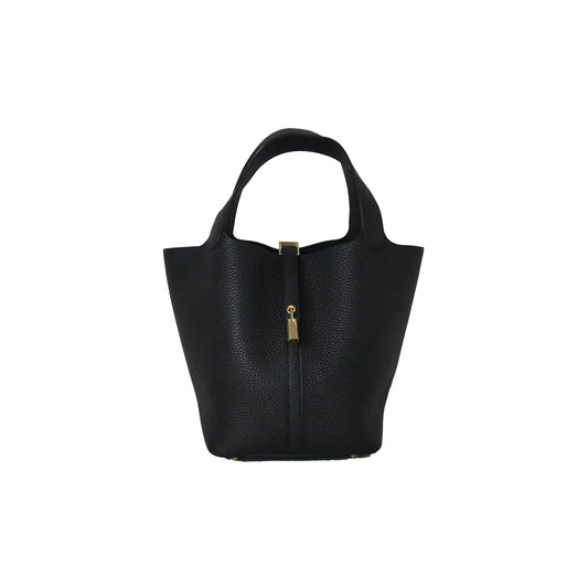 Hermes Picotin 18 Lock Bag Gold Hardware Black - NOBLEMARS