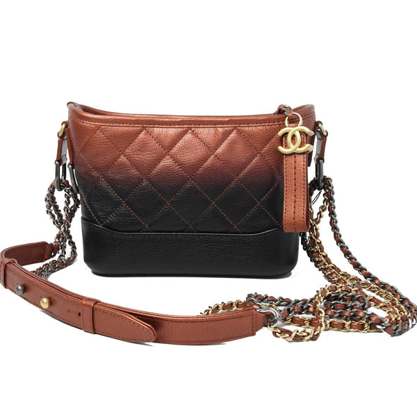 Chanel Small Gabrielle Leather Red Black - NOBLEMARS