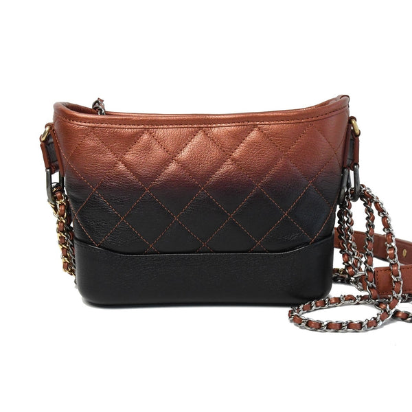 Chanel Small Gabrielle Leather Red Black - NOBLEMARS