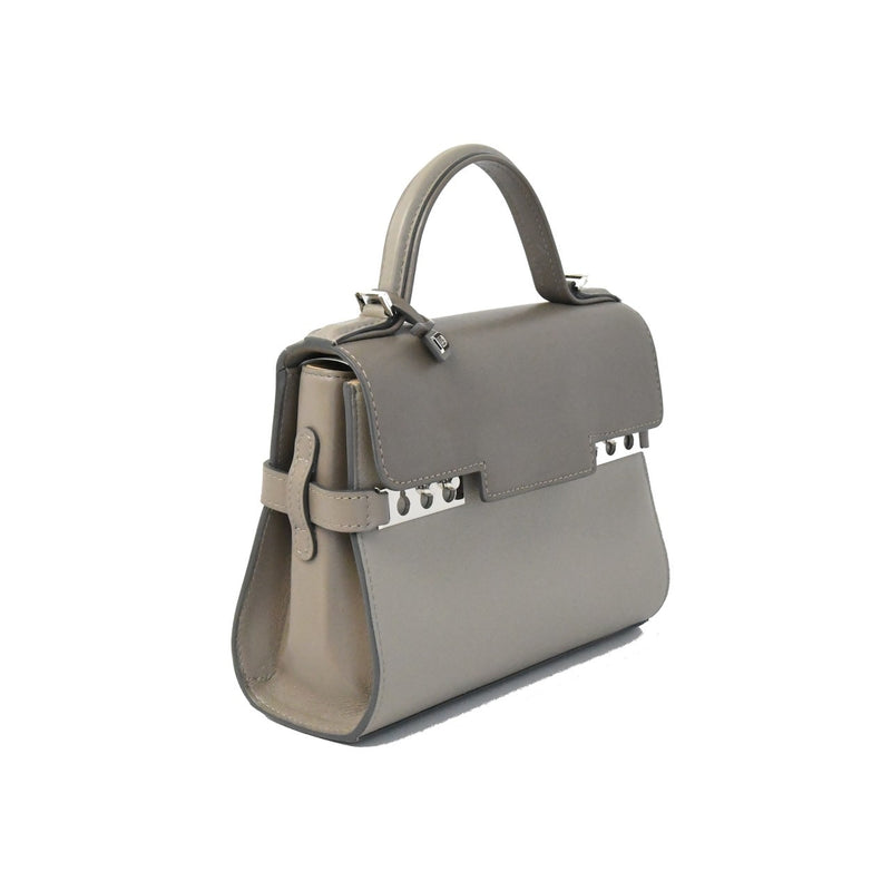 DELVAUX Smooth Calfskin Mini Tempete Satchel Nude 1188765