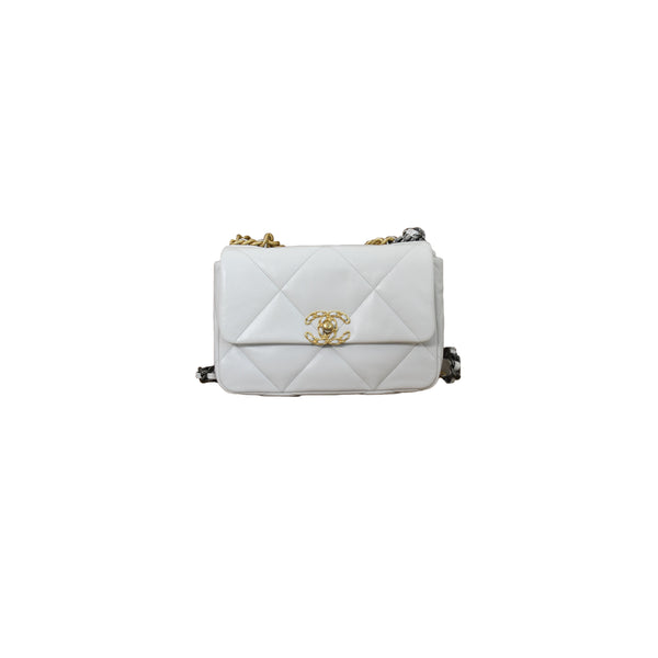 Chanel 19 Small Bag White - NOBLEMARS