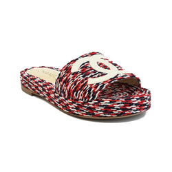 Chanel Cords Mules Red/Blue/White - NOBLEMARS
