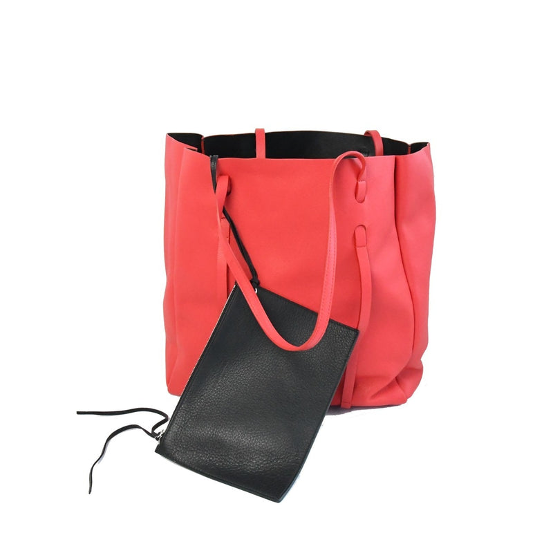 Balenciaga Everyday Leather Tote Bag Red - NOBLEMARS