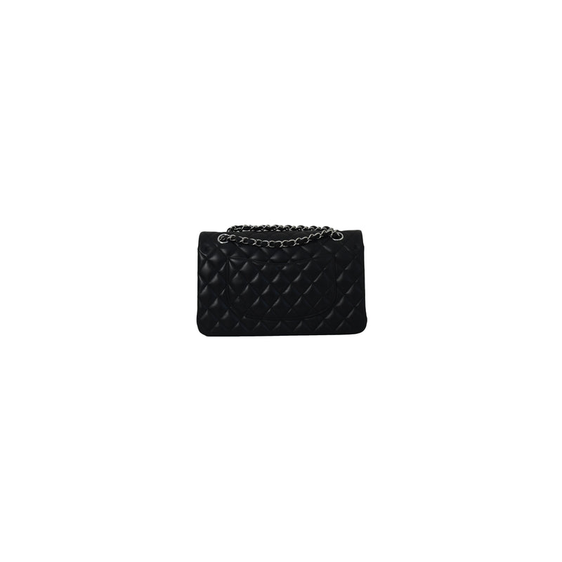 Chanel Medium CF Lambskin Silver Hardware Black - NOBLEMARS