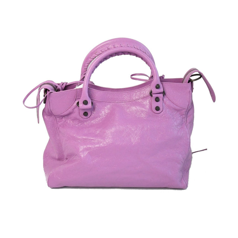 Balenciaga Classic City Dark Studs Small Leather Bag Pink - NOBLEMARS