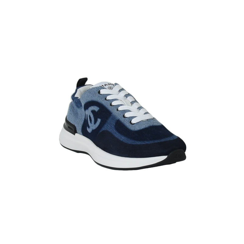 storm efterår forseelser Chanel Denim Suede Calfskin Sneakers Blue - NOBLEMARS